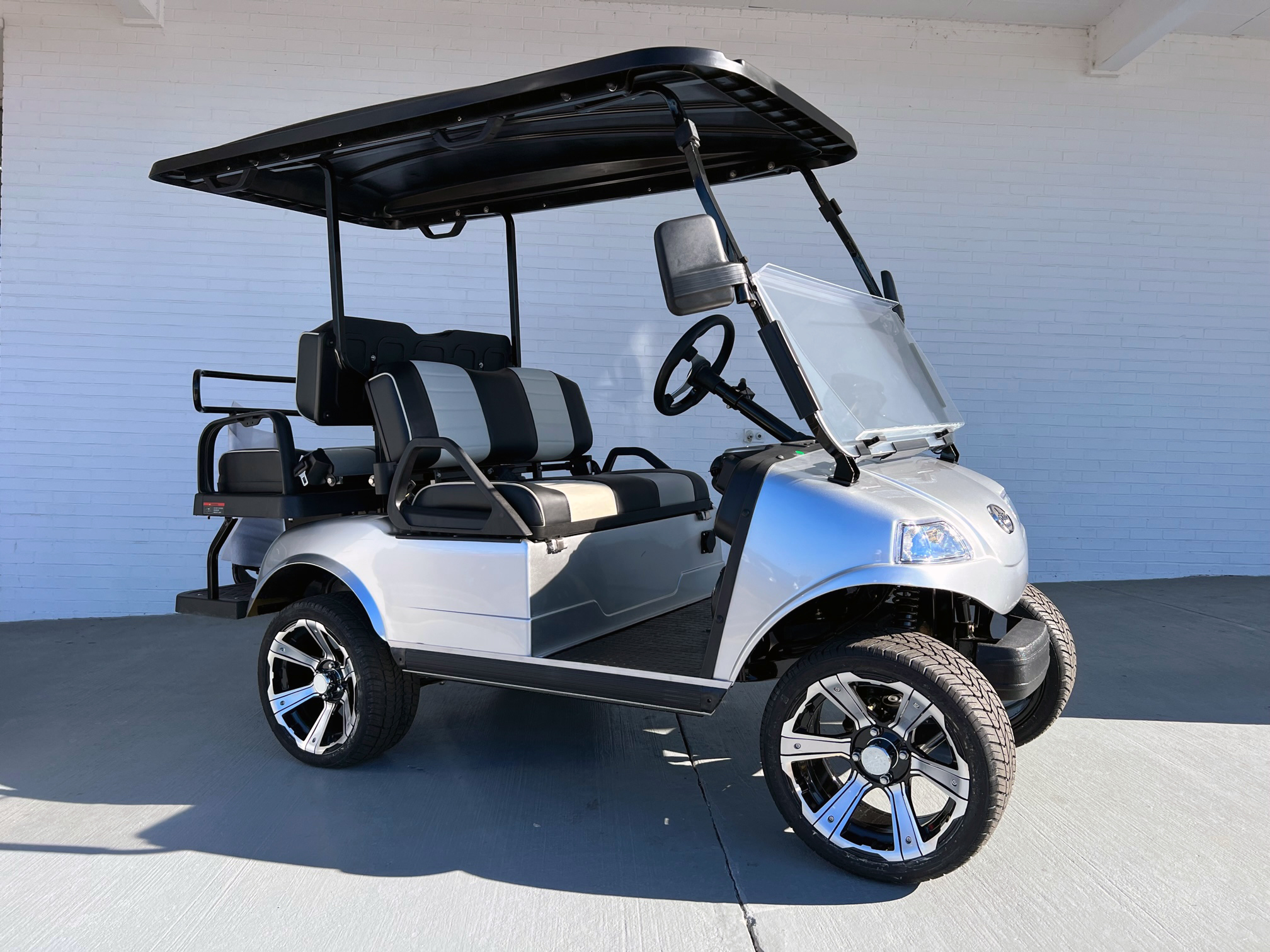 Silver Evolution Classic 4 Plus Golf Cart Golf Carts Lifted